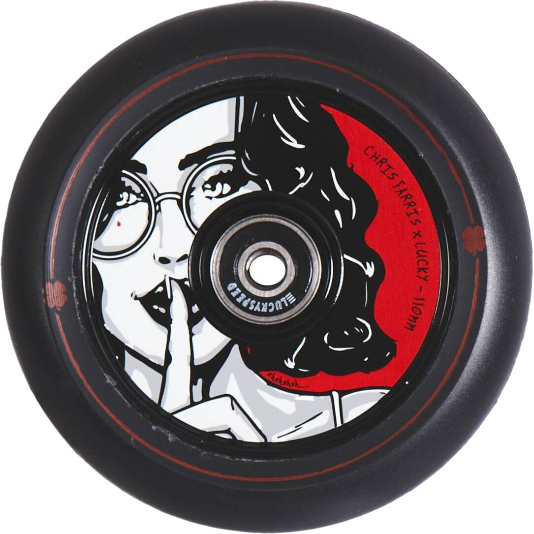 Lucky Lunar Chris Farris Signature 110mm Scooter Wheel - Red/Black
