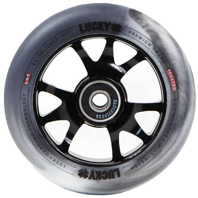 Lucky Toaster Scooter Wheel 100mm - Black/White Swirl