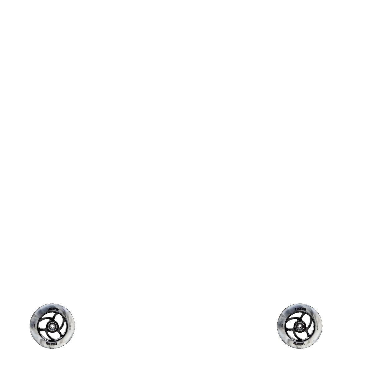 Lucky Torsion 110mm Scooter Wheel - Black/White Swirl