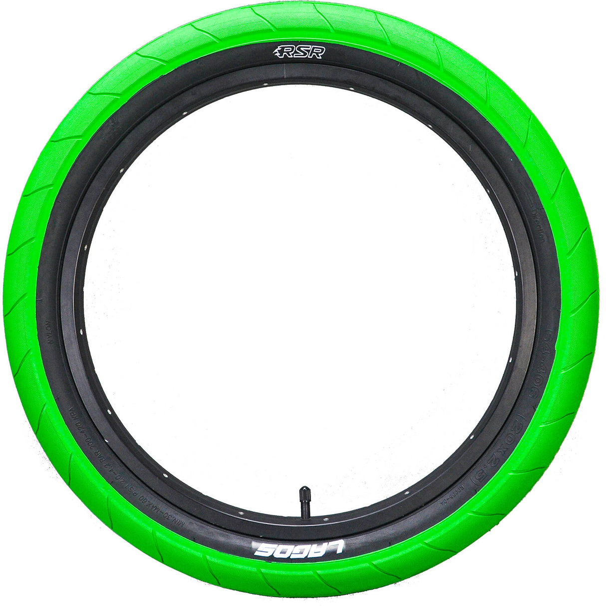 Mafiabike Lagos RSR 20" BMX Tyre - Green/Black (PAIR)