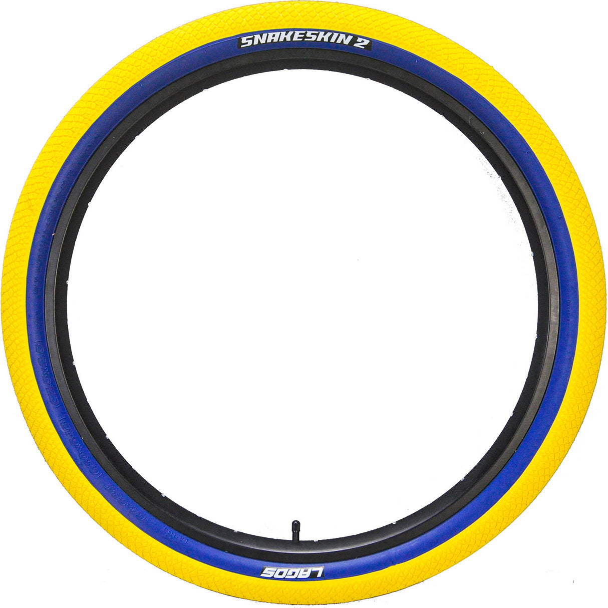 Mafiabike Lagos Snakeskin 2 27.5" BMX Tyre - Yellow/Blue (PAIR)