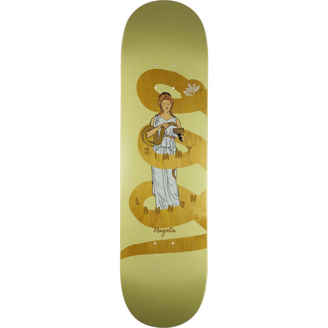 Magenta Sacred Snake Skateboard Deck - Lannon 8"