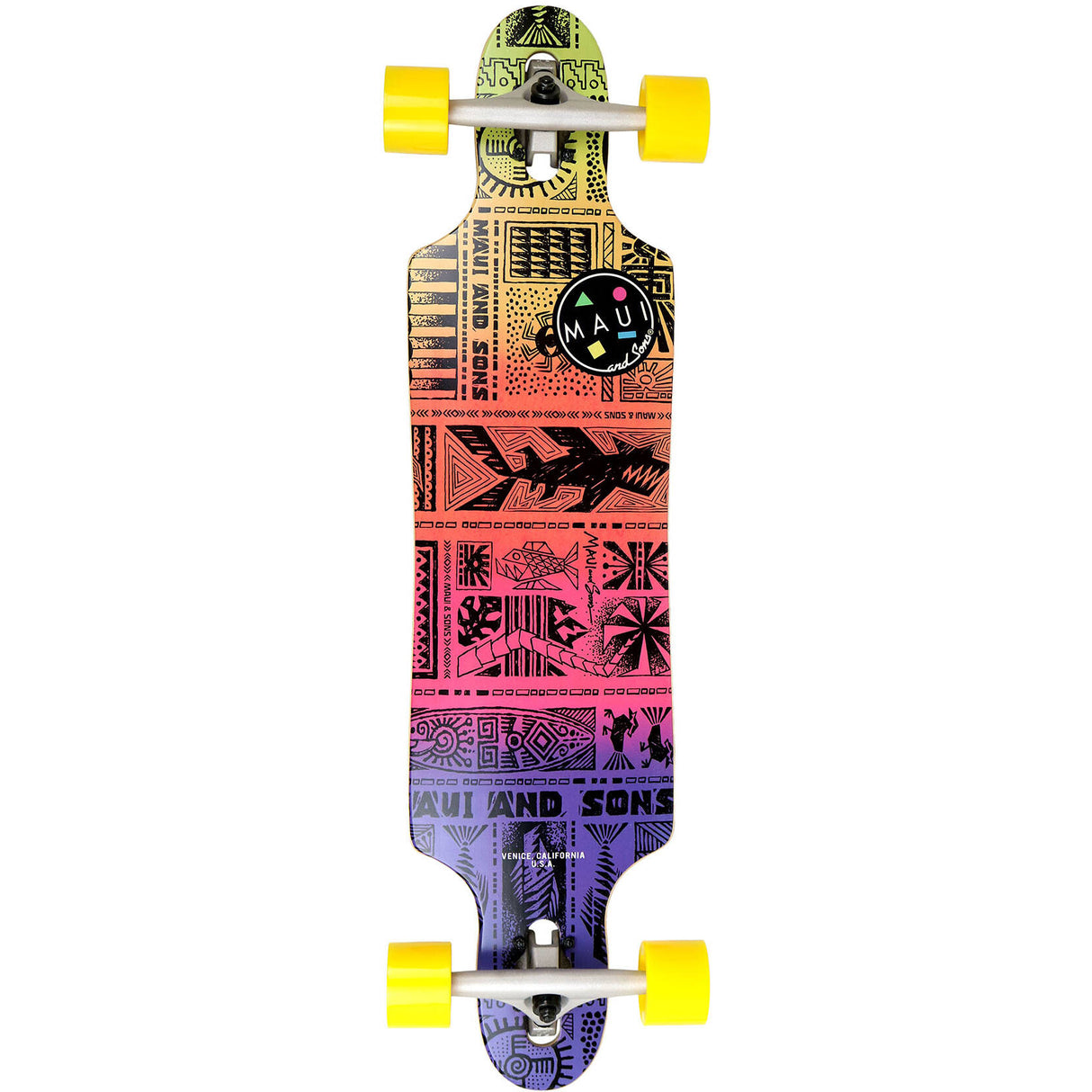 Maui and Sons Island Style Drop Through Complete Longboard - 36''