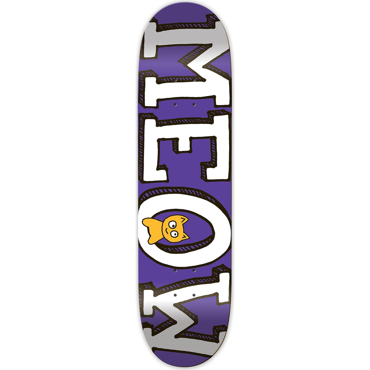 Meow Logo Skateboard Deck - Purple 7.75