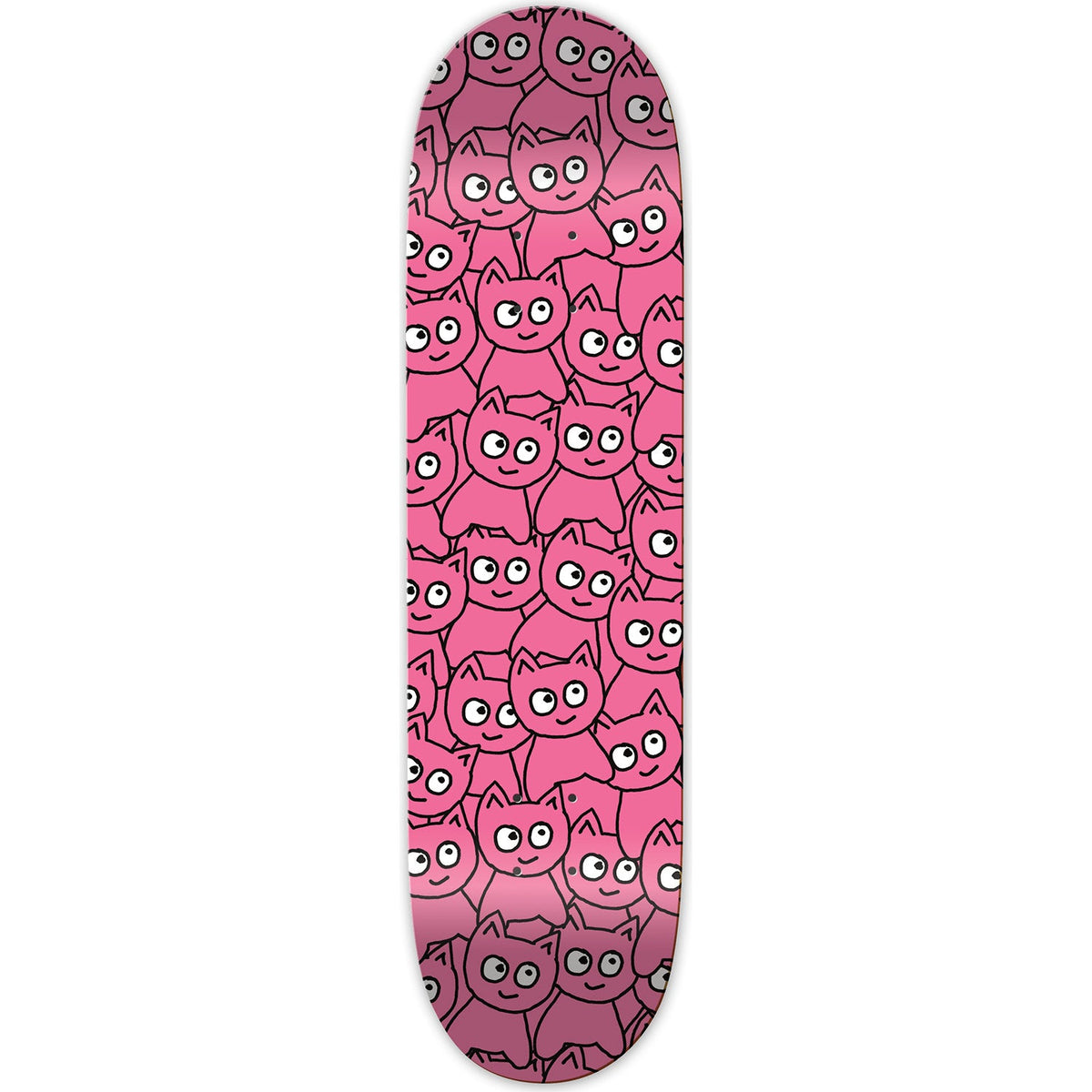 Meow Sticker Pile Skateboard Deck - Pink 7.5"