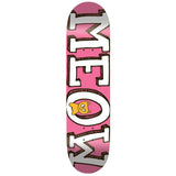 Meow Logo Skateboard Deck - Pink 7.75''