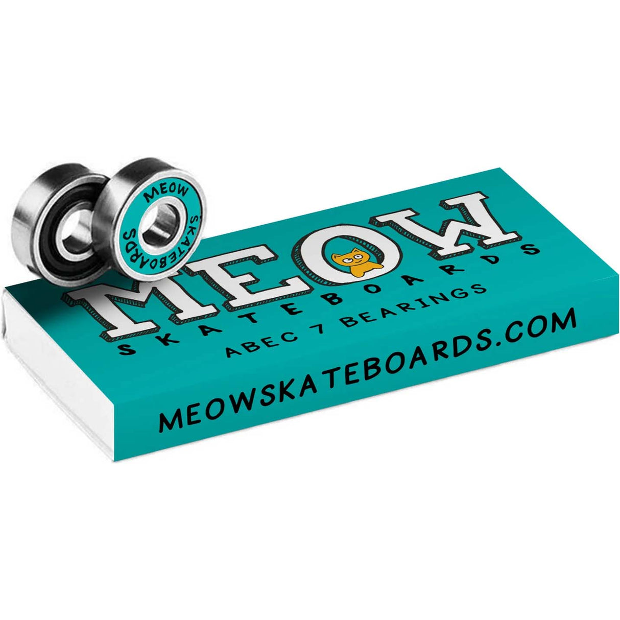 Meow ABEC 7 Board Bearings - Teal