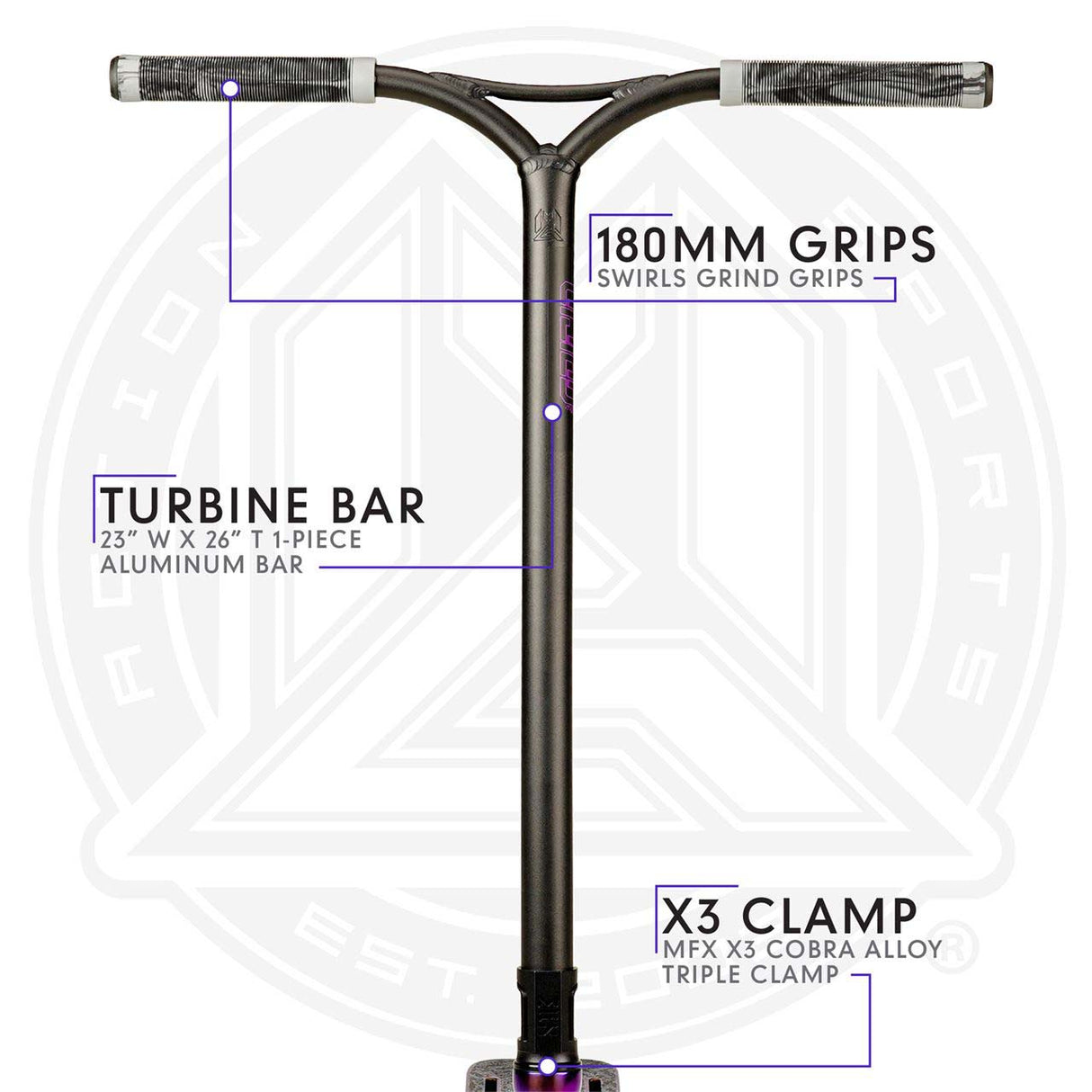 MGP VX Origin II Extreme Stunt Scooter - Black 5"