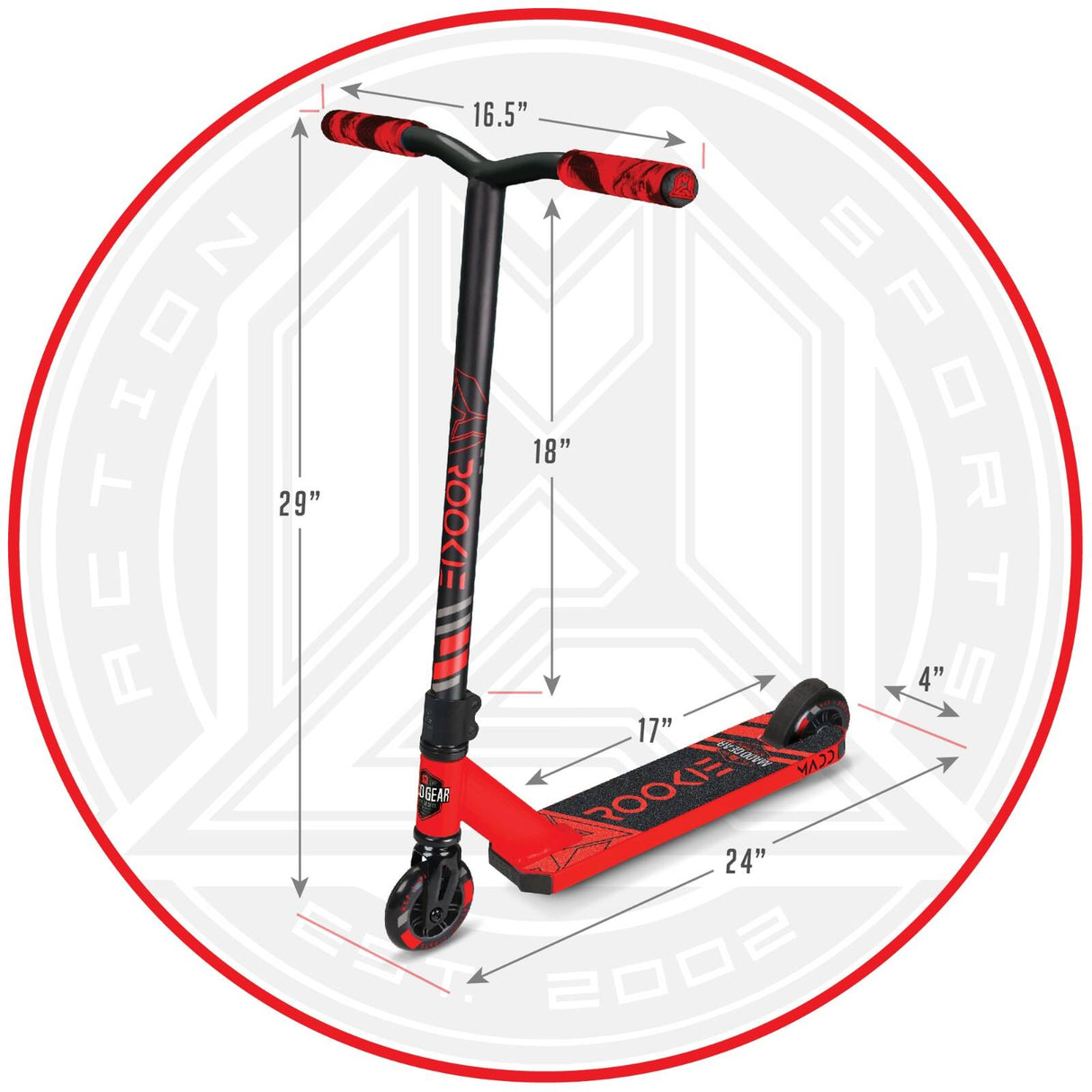 MGP Carve Mini Pro Rookie X Stunt Scooter - Red/Black