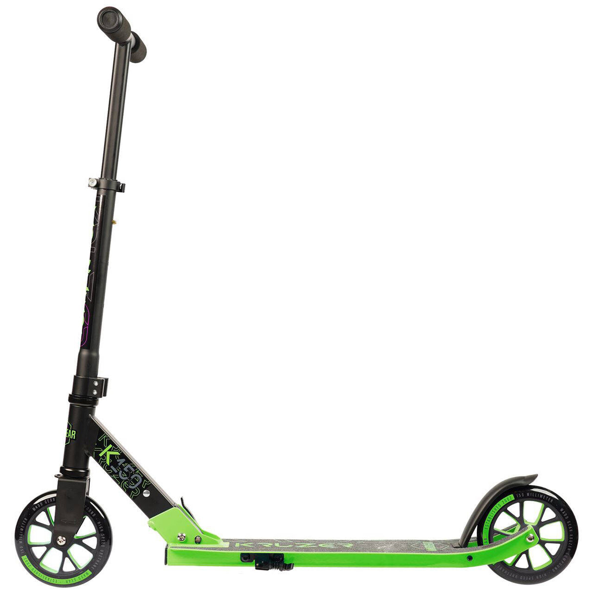 Madd Gear Carve Kruzer 150 Folding Scooter - Black/Lime