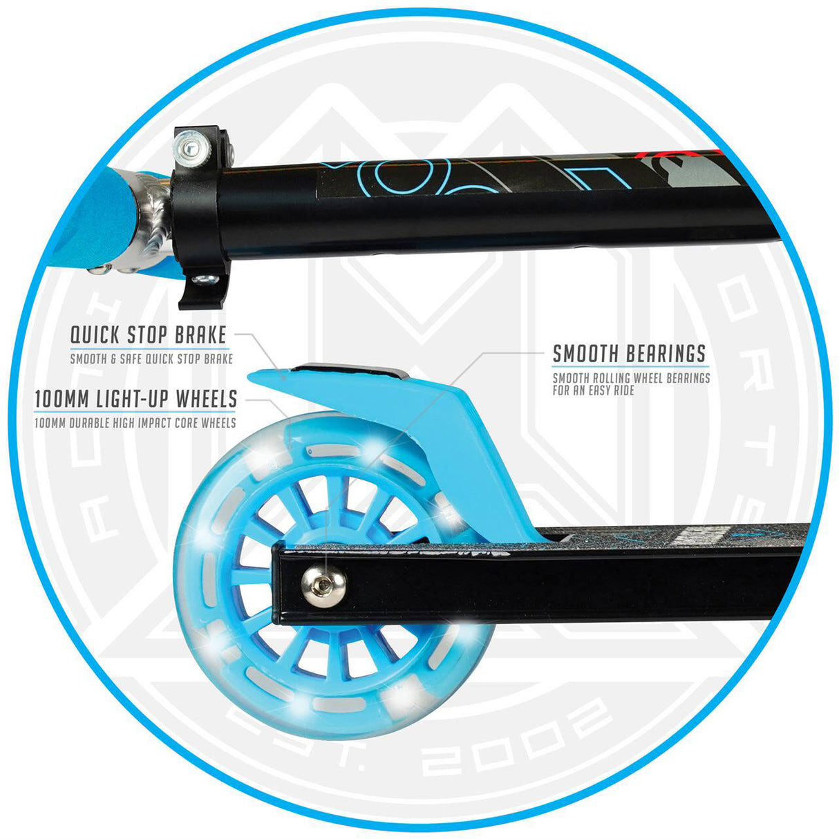 Madd Gear Carve Rize Folding Scooter - Black/Blue