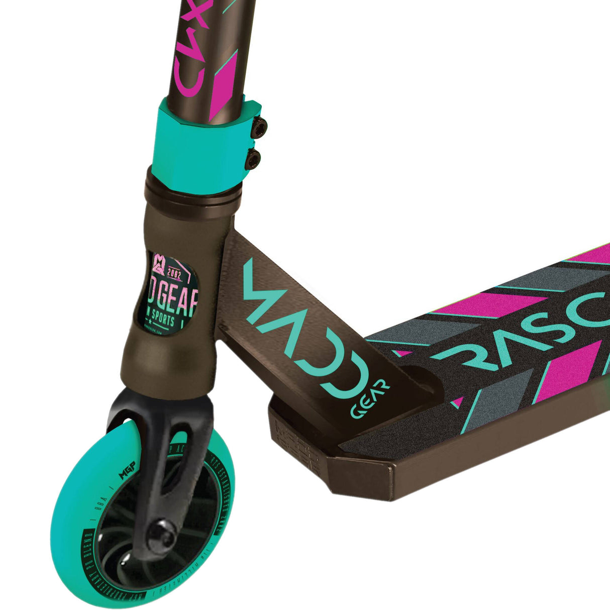 Madd Kick Mini Pro Rascal III Stunt Scooter - Teal/Pink