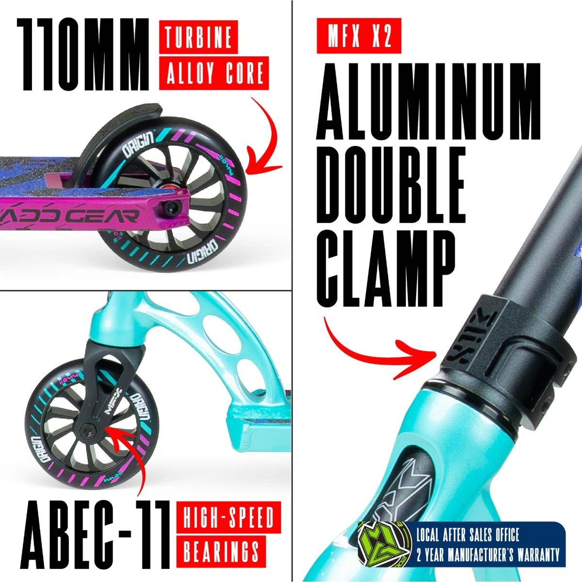 MGP VX Origin IV 450 Stunt Scooter - Gravitron