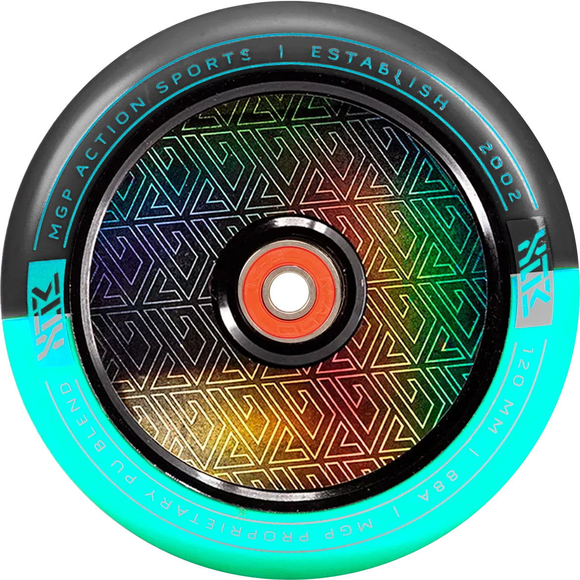 MGP MFX Corrupt Core 120mm Scooter Wheel - Black/Teal