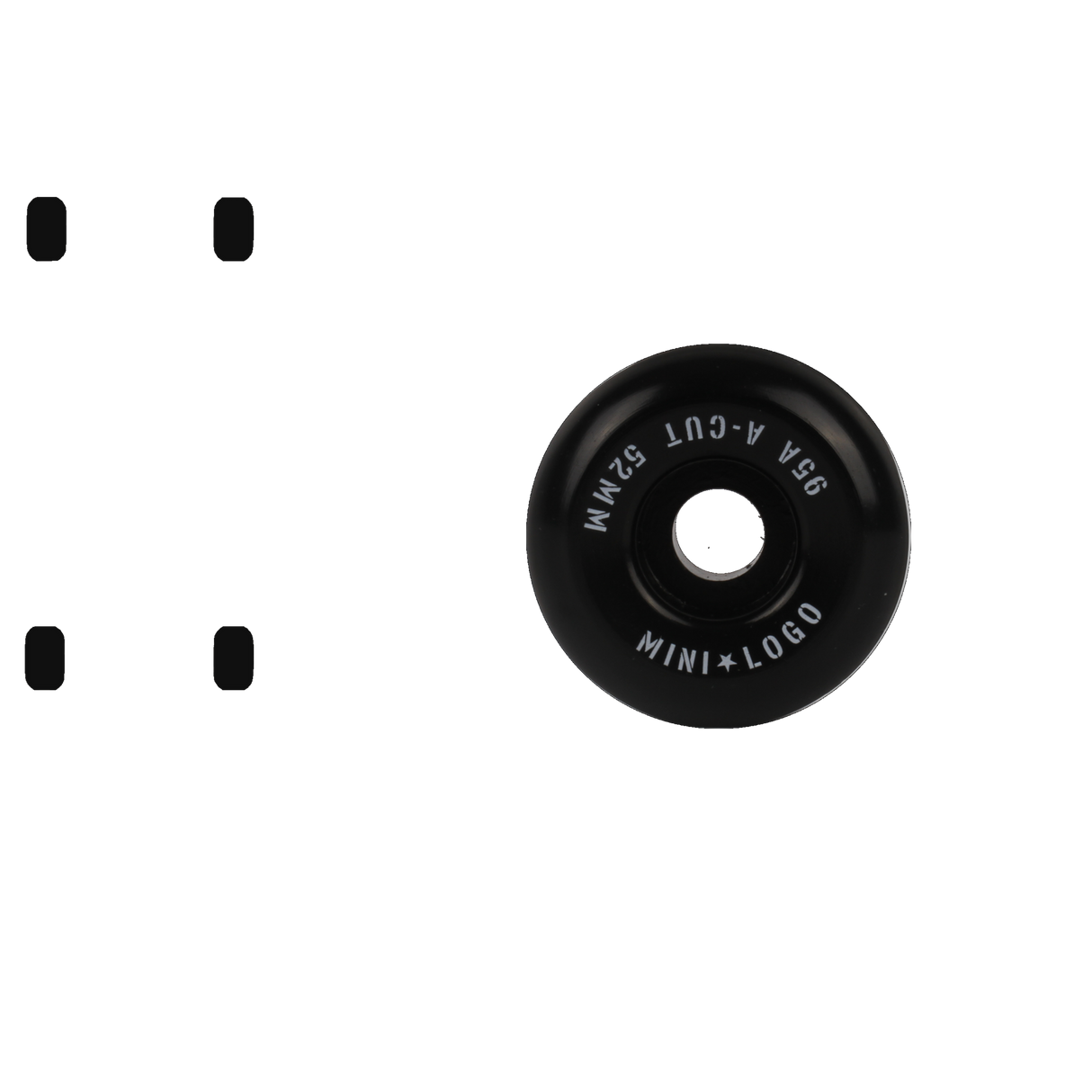 Mini Logo A-Cut 2 Hybrid 95a Skateboard Wheels - Black 52mm (Pack of 4)