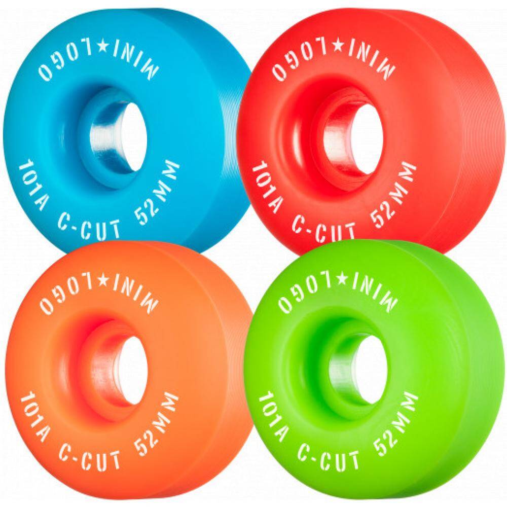 Mini Logo C-Cut 2 101a Skateboard Wheels - Assorted 52mm (Pack of 4)