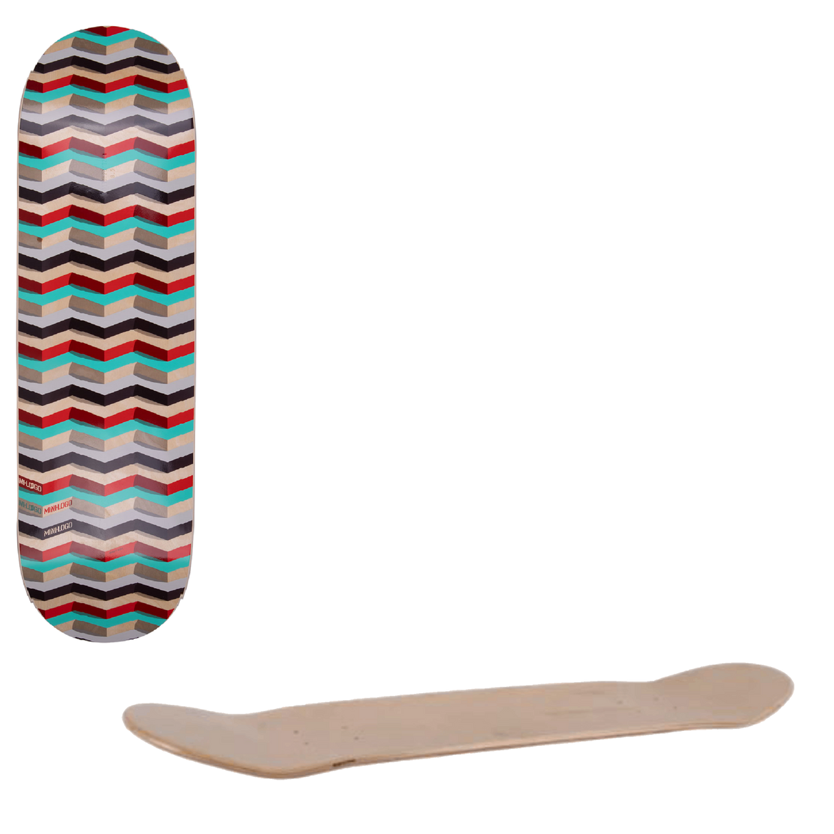 Mini Logo Patterns Skateboard Deck - Steps 8.5"