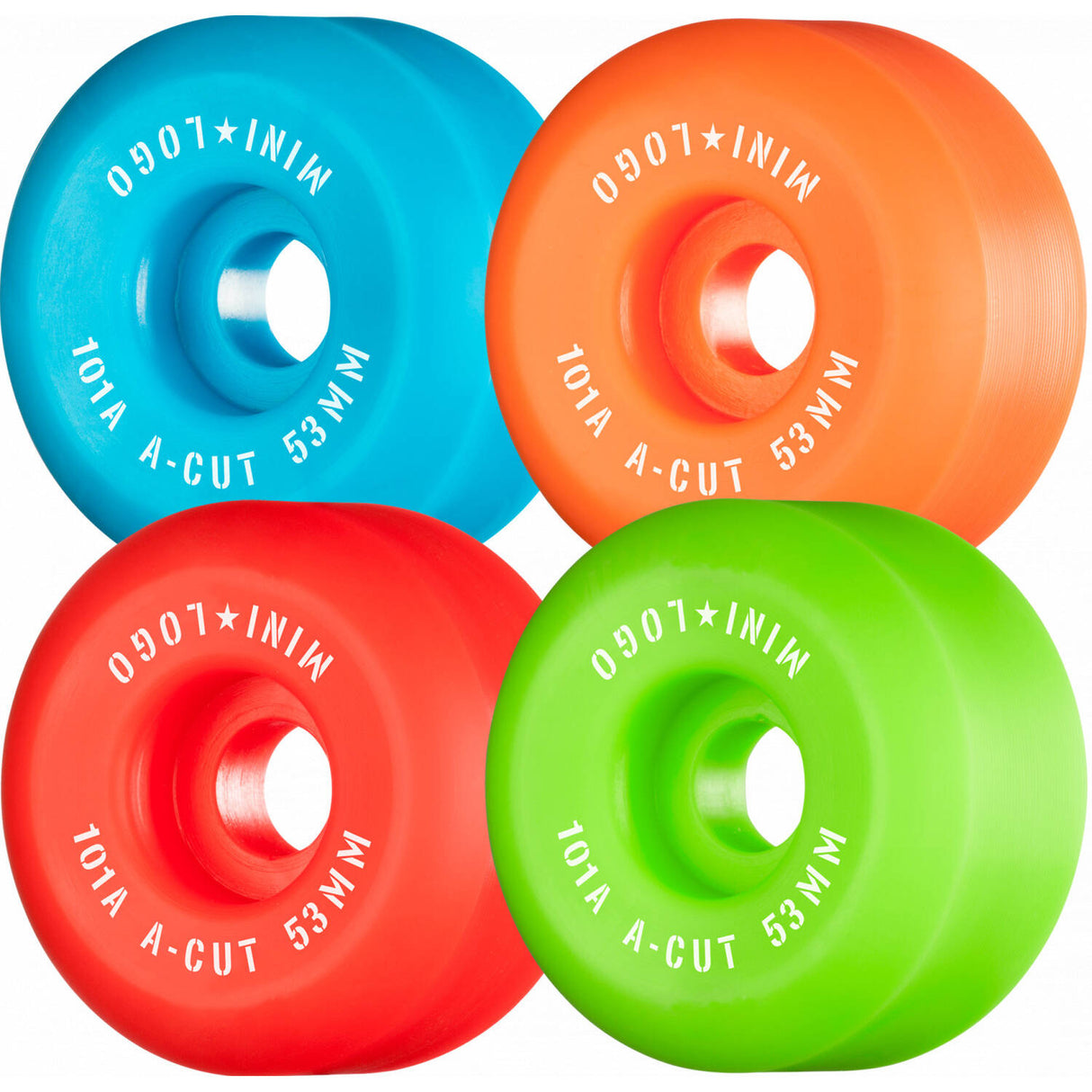 Mini Logo A-Cut 2 101a Skateboard Wheels - Assorted 53mm (Pack of 4)