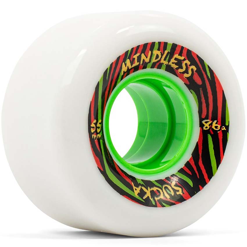 Mindless Sucka Skateboard Wheels - White 55mm (Pack of 4)