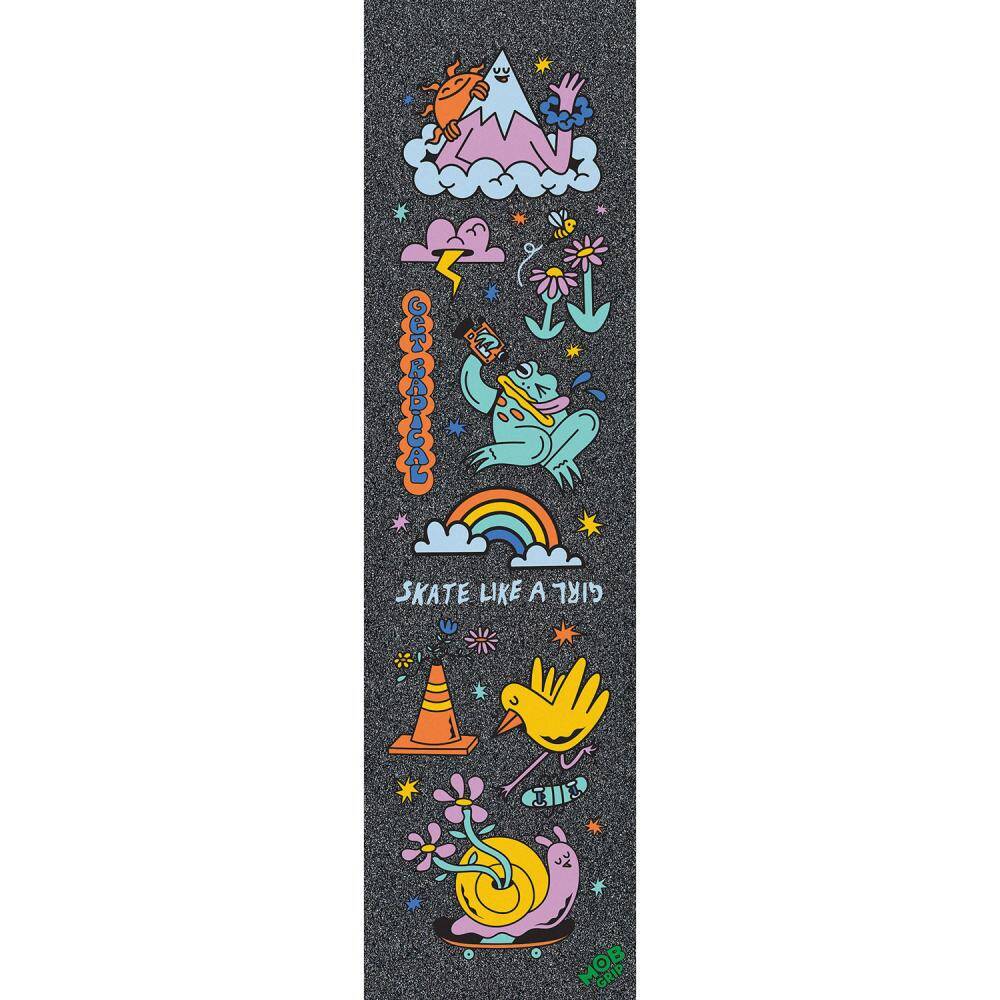 MOB Skate Like A Girl Skateboard Grip Tape - Multi