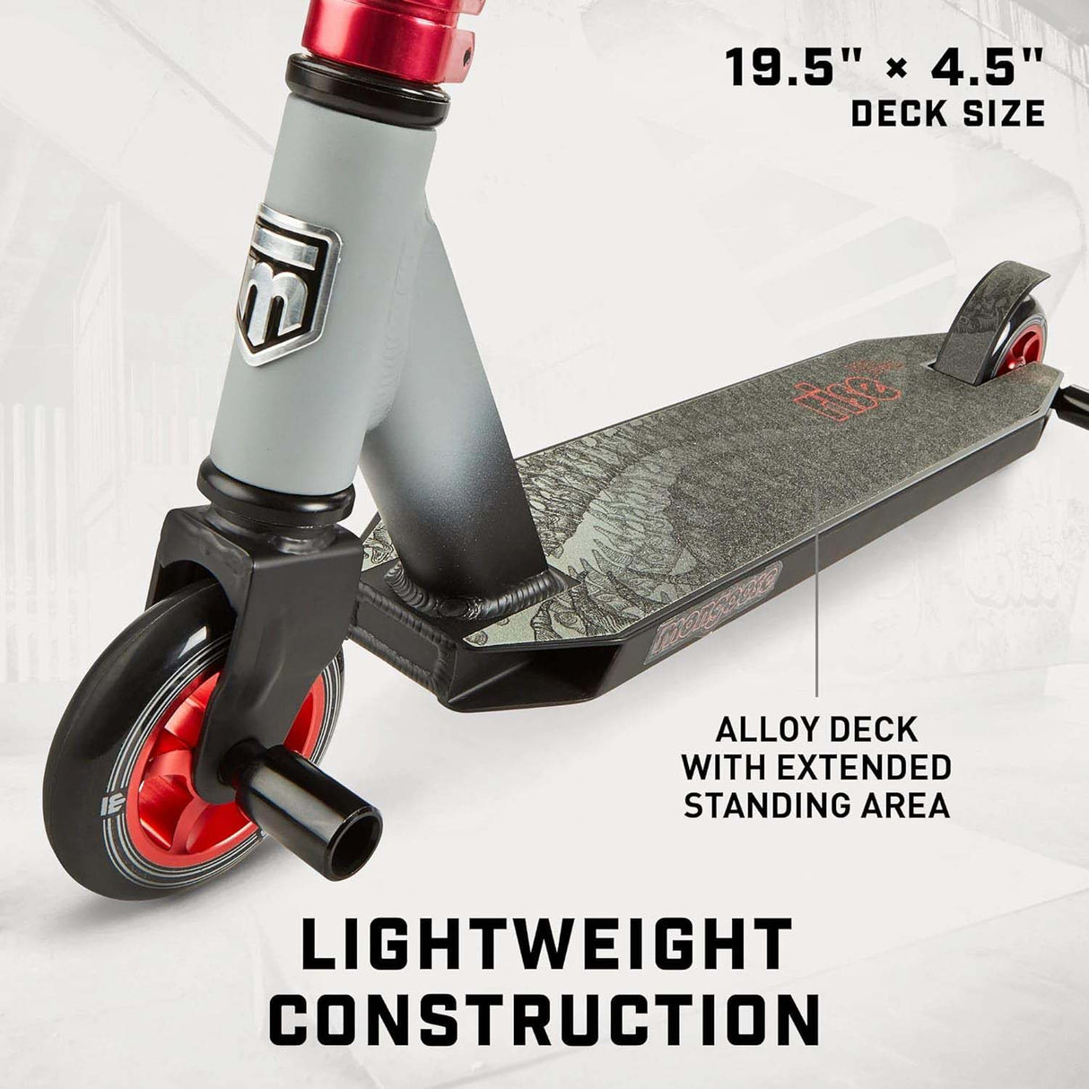 Mongoose Rise 100 Pro Stunt Scooter - Black/Red