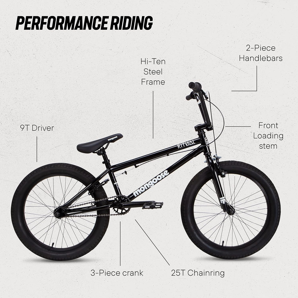 Mongoose Ritual 20" Complete BMX - Black