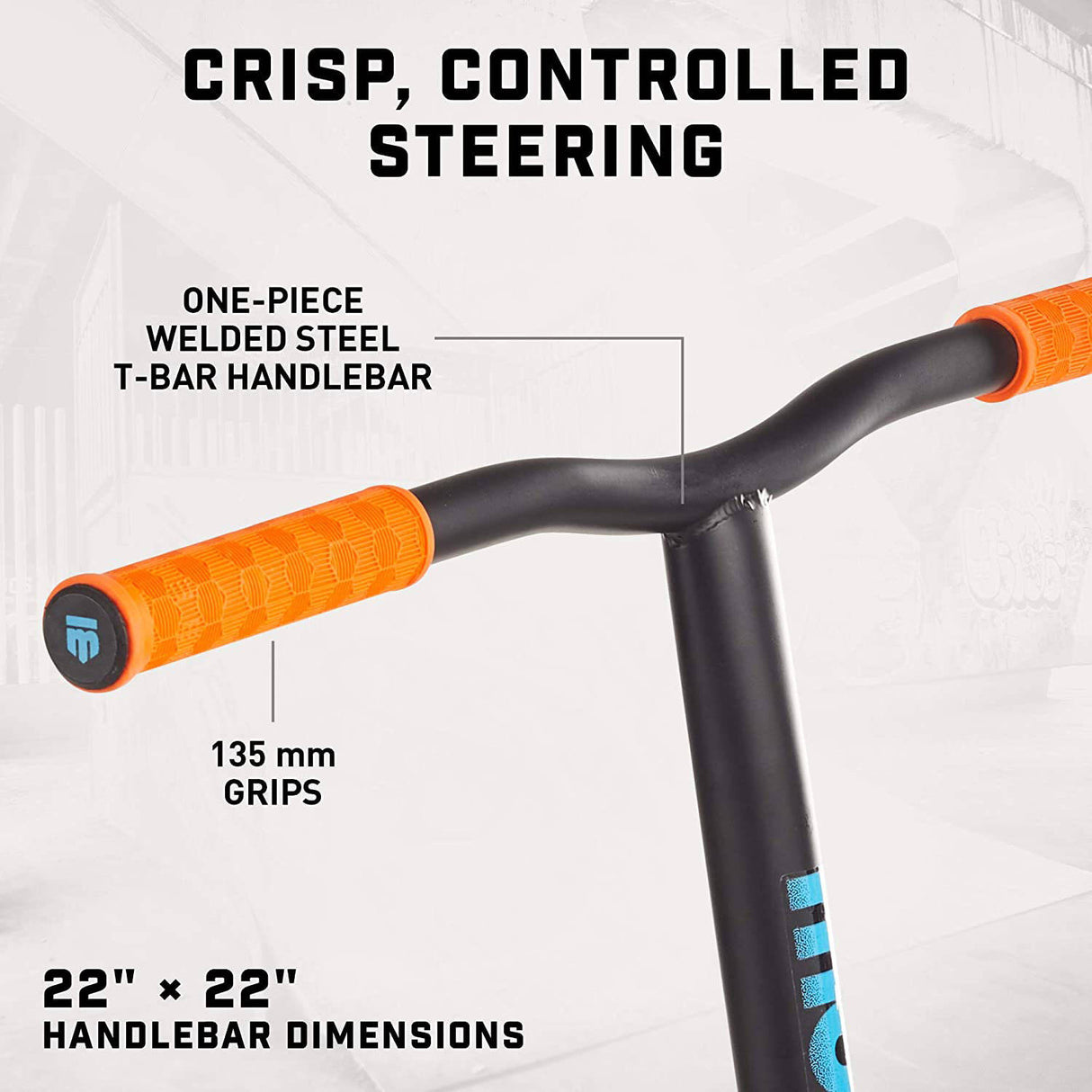 Mongoose Rise 100 Freestyle Stunt Scooter - Orange/Blue