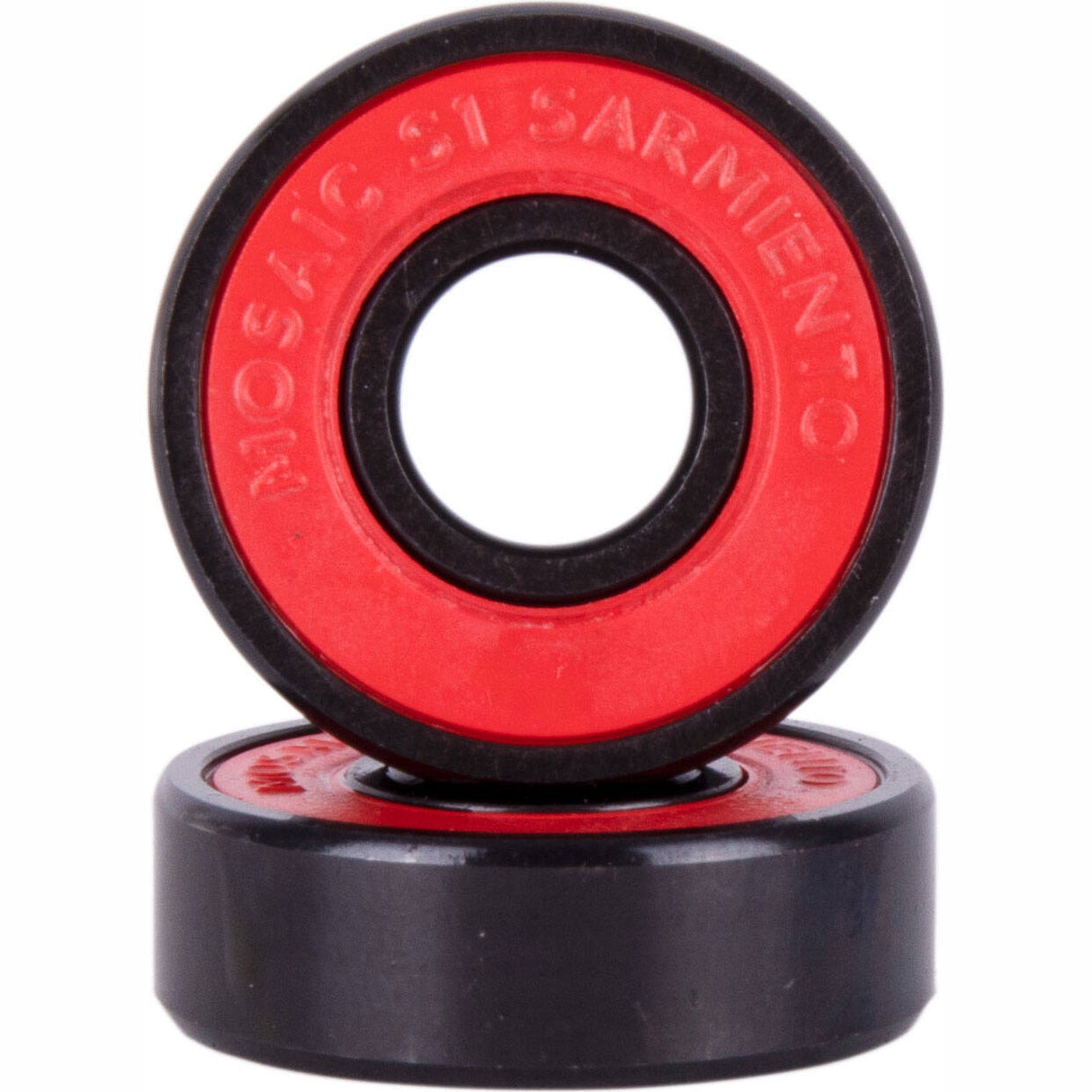 Mosaic Super 1 Javier Sarmiento 608RS Abec 7 Skateboard Bearings - Red