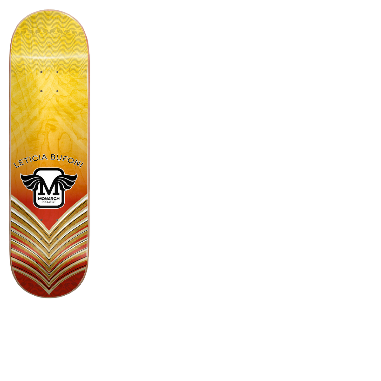 Monarch Leticia Horus Gradient R7 Skateboard Deck - Orange 8"