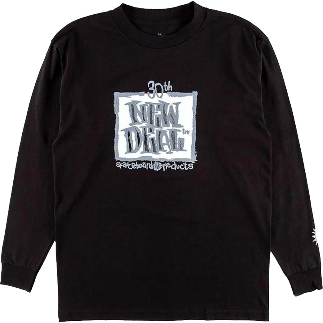 New Deal WTF 30th Anniversary Napkin Logo Long Sleeve T Shirt - Black