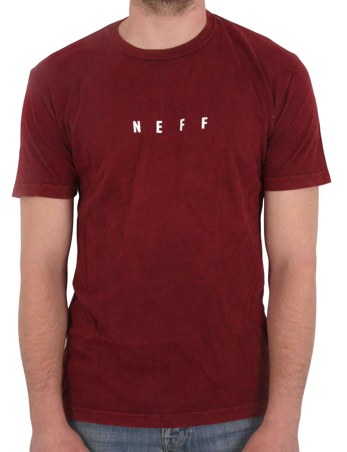 Neff Lambert Washed T Shirt - Maroon