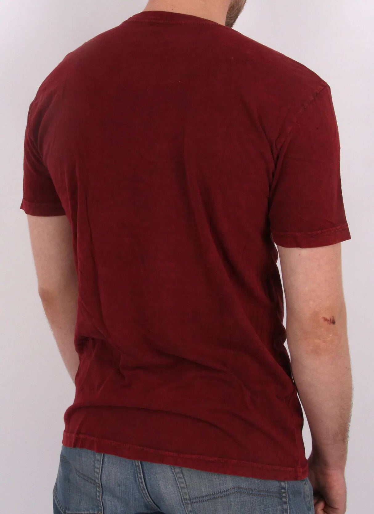 Neff Lambert Washed T Shirt - Maroon