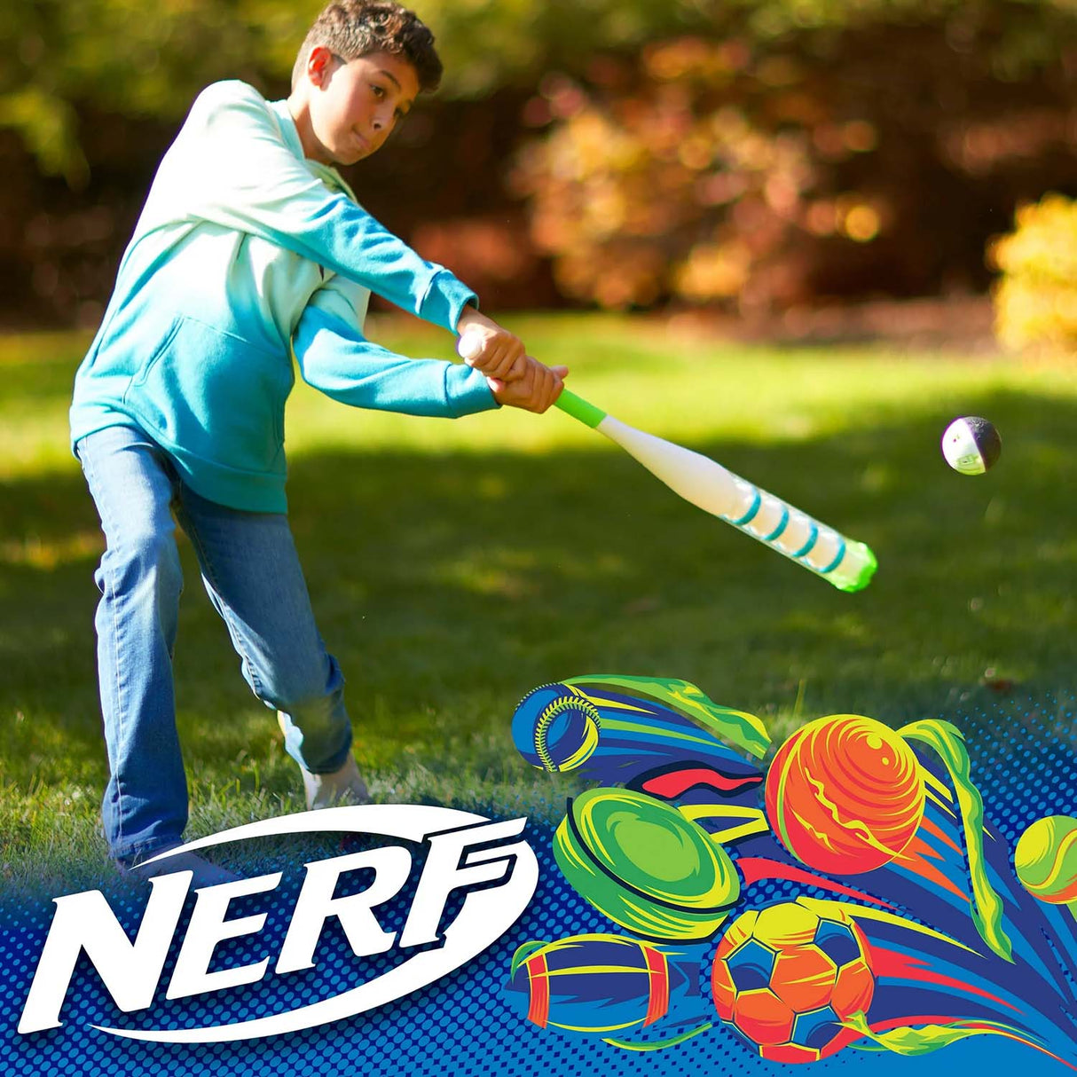 Nerf Power Blast Bat & Ball Set