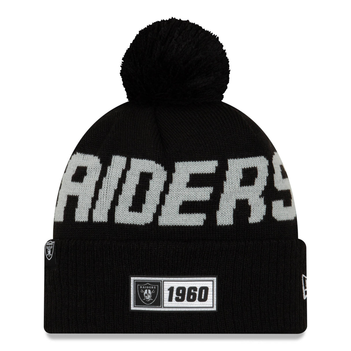 New Era Oakland Raiders NFL 2019 Sideline Road Beanie - Black