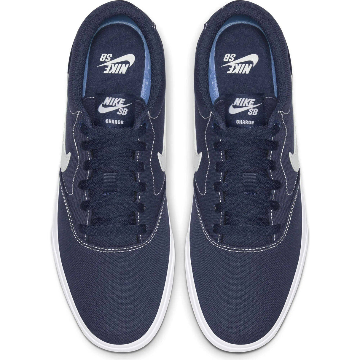 Nike SB Charge SLR Skate Shoes - Midnight Navy/White-Midnight Navy