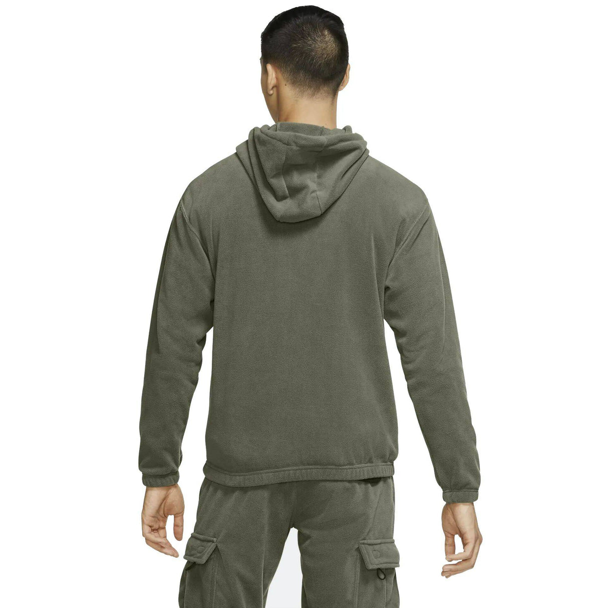 Nike SB Quarter Zip Novelty Hoodie - Medium Olive/Stone/Stone/Electro Orange