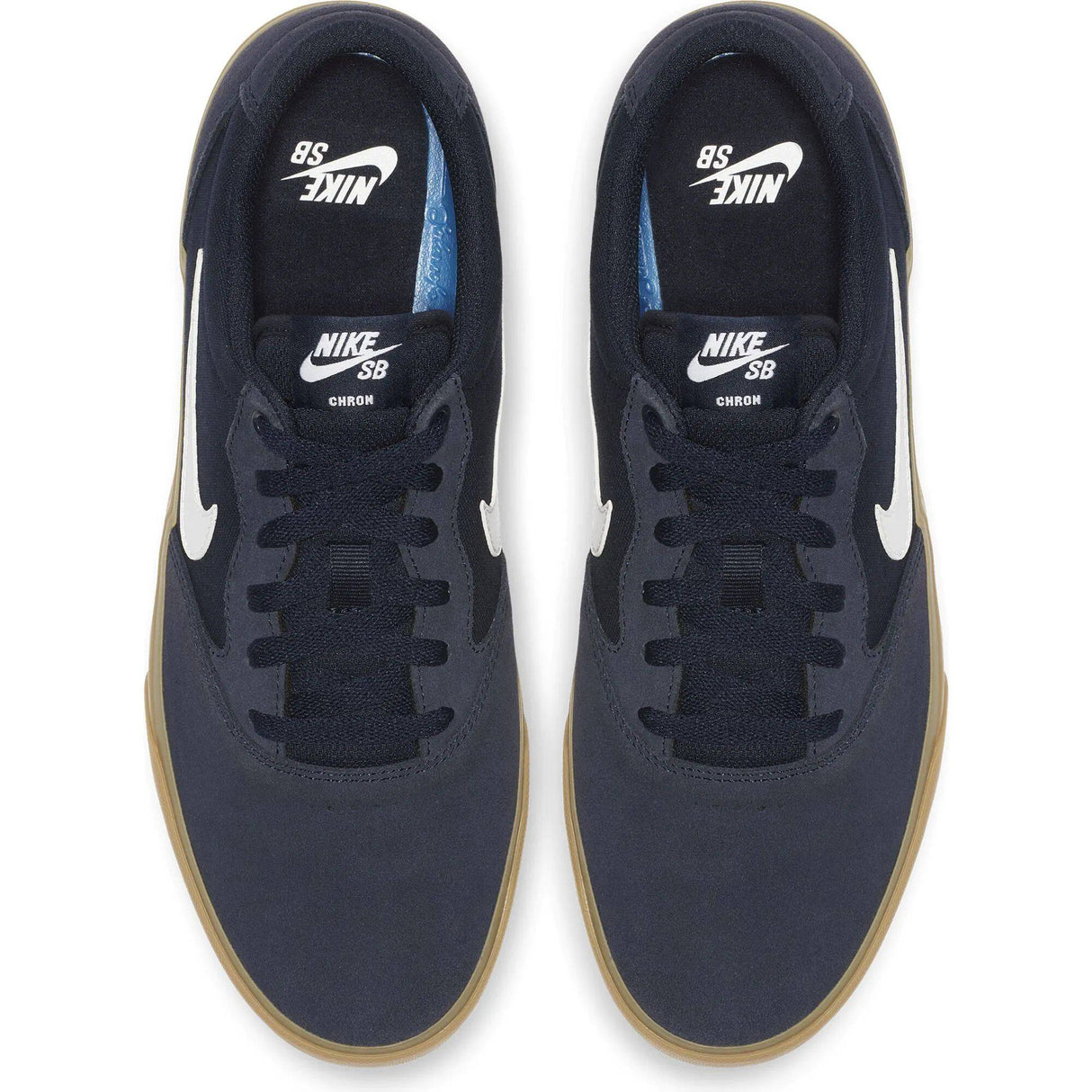 Nike SB Chron SLR Skate Shoes - Obsidian/White/Gum