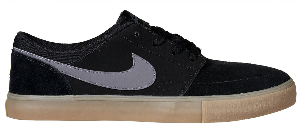Nike SB Portmore II Solar Skate Shoes - Black/Dark Grey/Gum UK 7