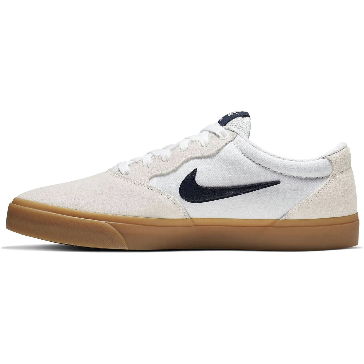 Nike SB Chron Solarsoft Skate Shoes - White/Obsidian-White-White