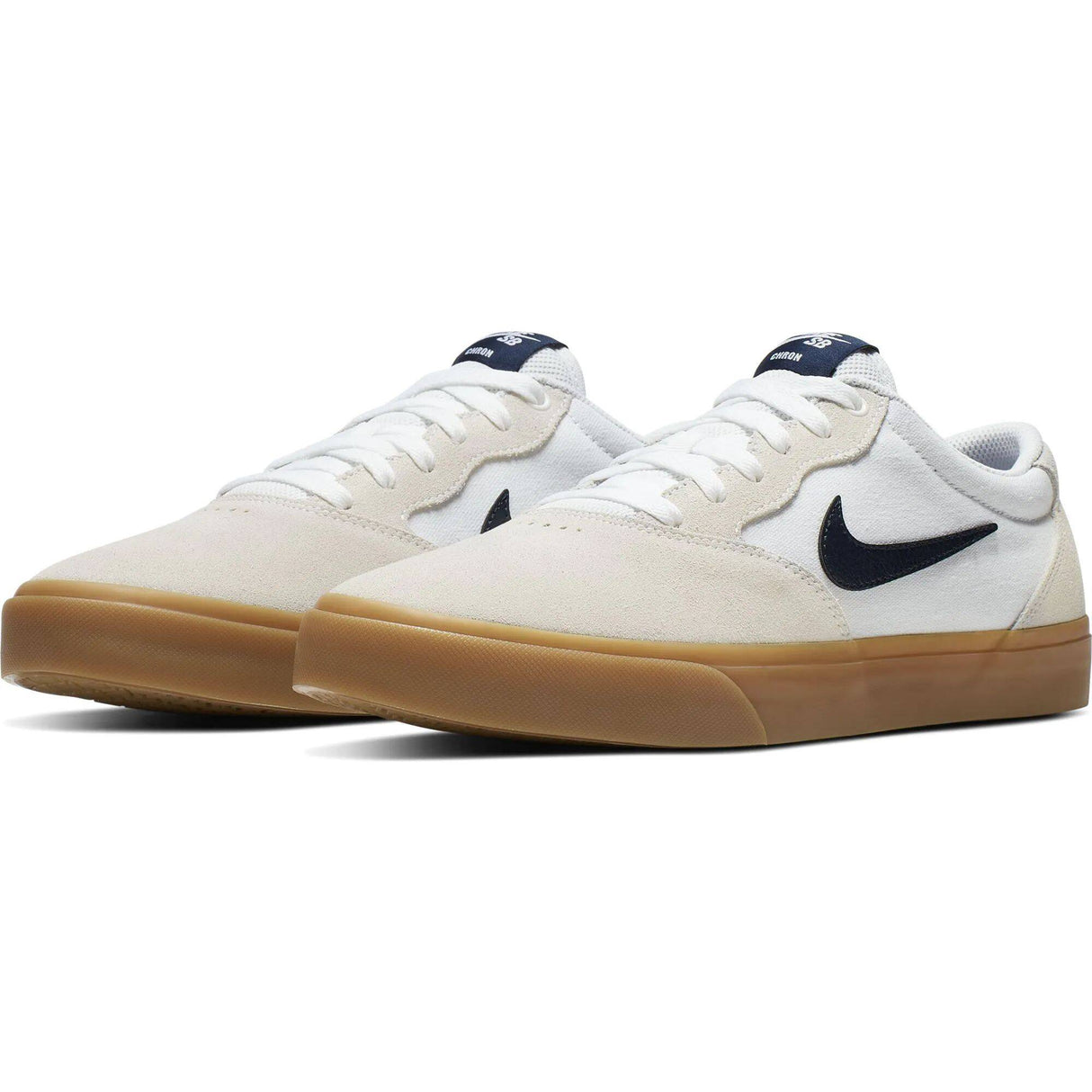 Nike SB Chron Solarsoft Skate Shoes - White/Obsidian-White-White