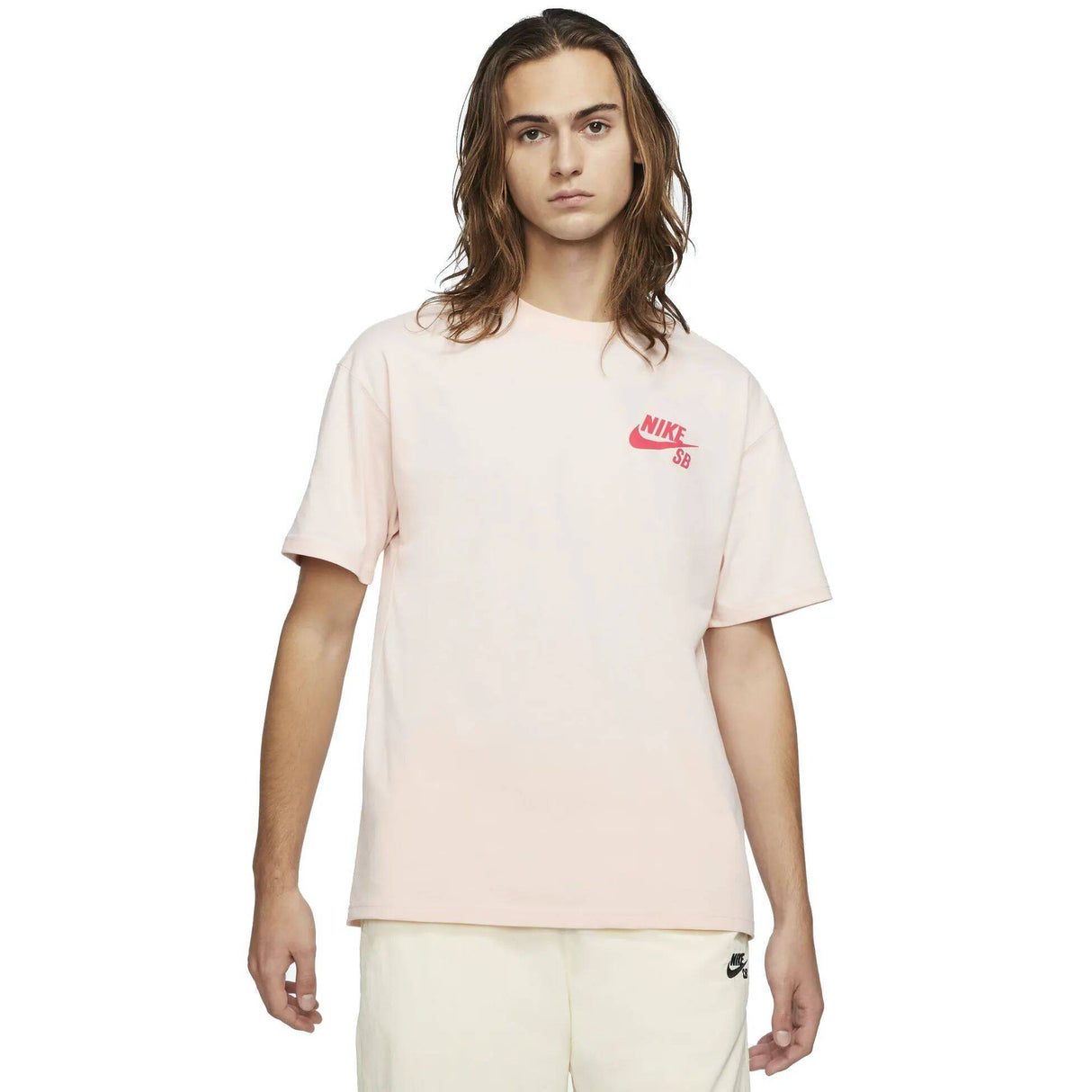 Nike SB Logo T Shirt - Orange Pearl/Light Fusion Red