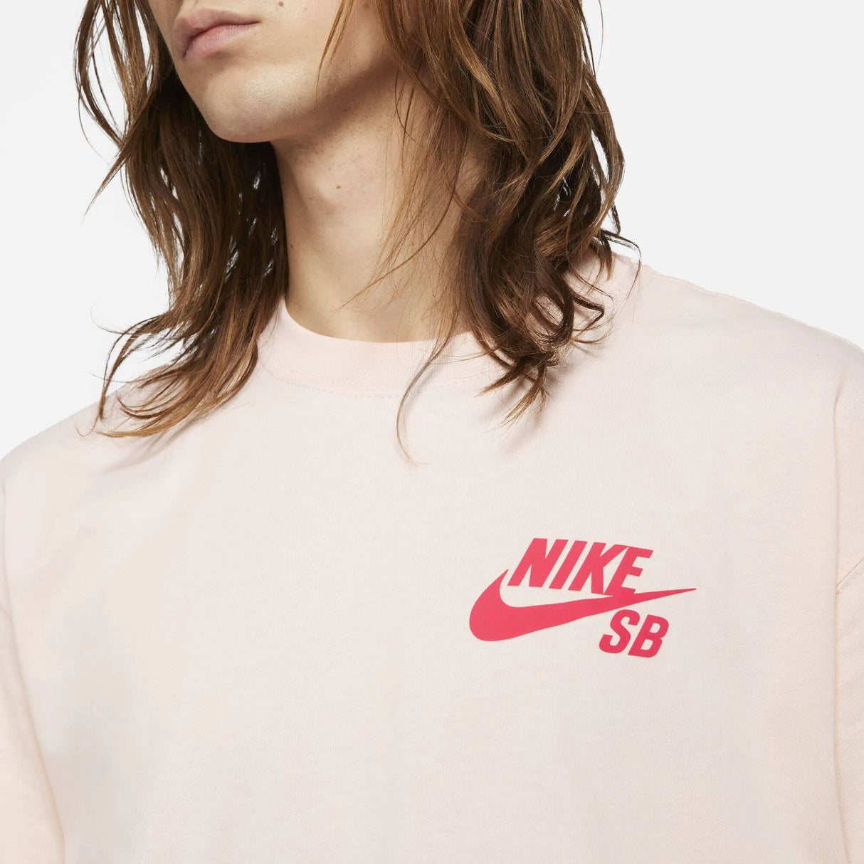 Nike SB Logo T Shirt - Orange Pearl/Light Fusion Red