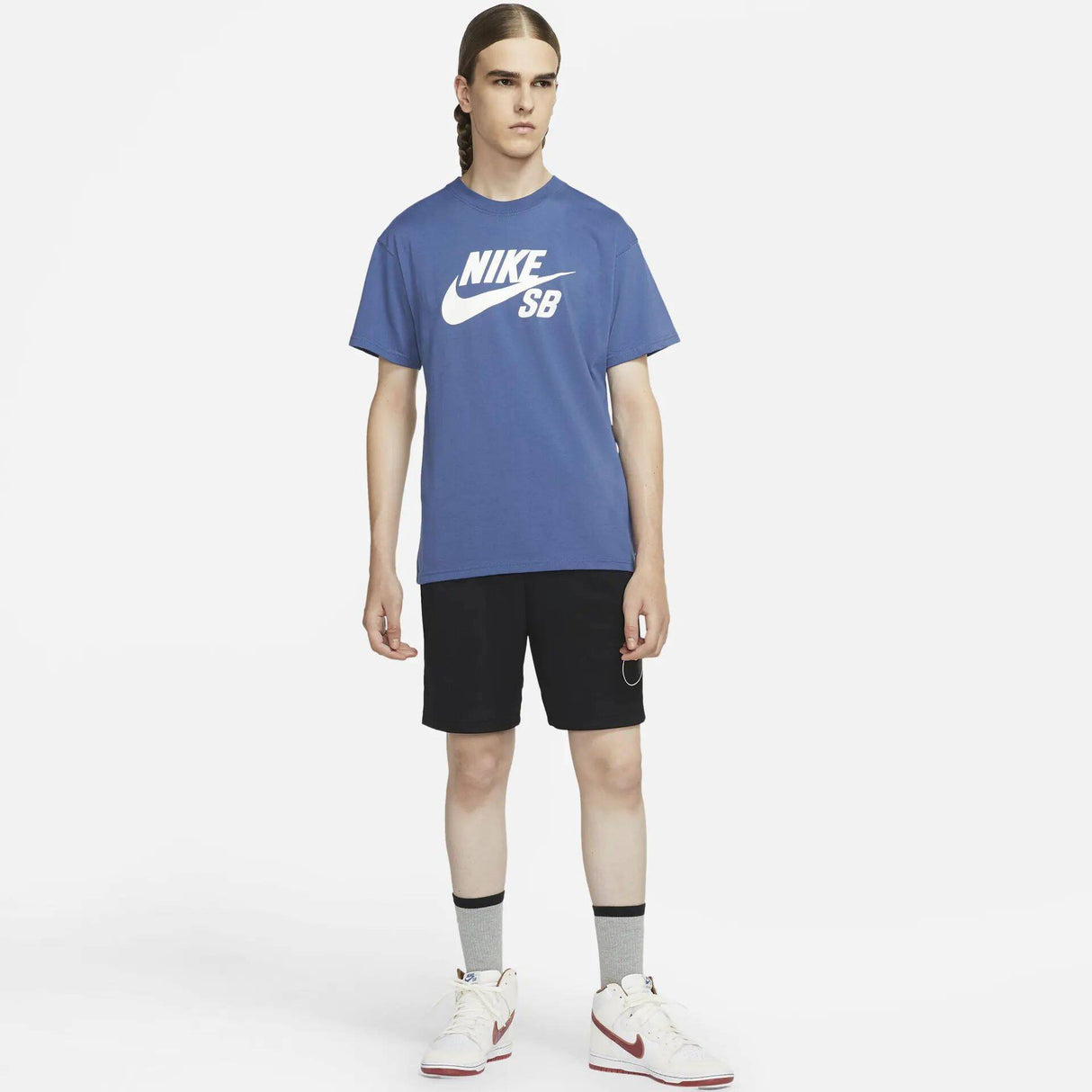 Nike SB Logo T Shirt - Mystery Navy/White