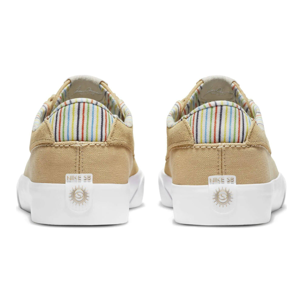 Nike SB Shane (Worldwide Stripes Pack) Skate Shoes - Sesame/White-Lt Orewood Brown