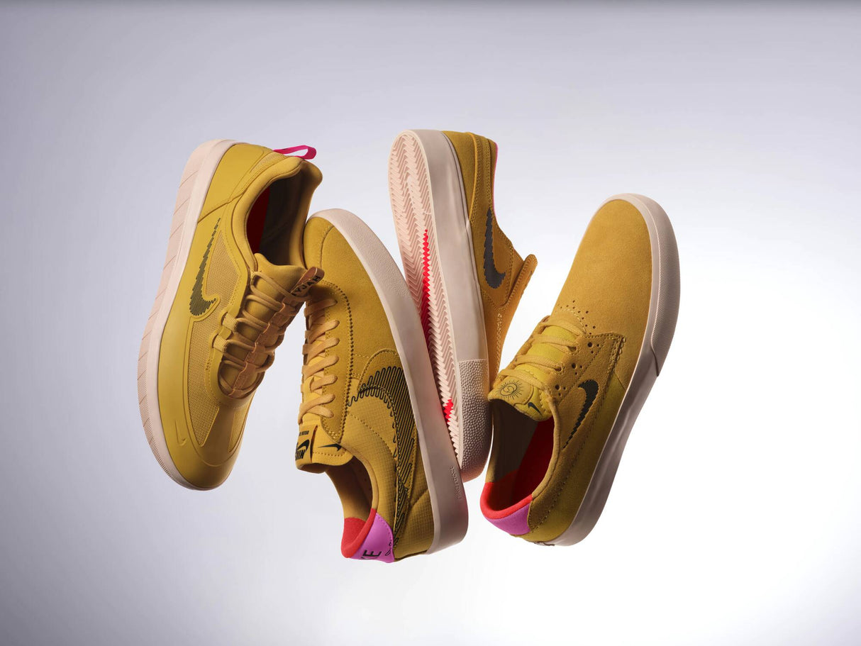Nike SB Bruin React T Skate Shoes - Pollen/Black-Pale Coral