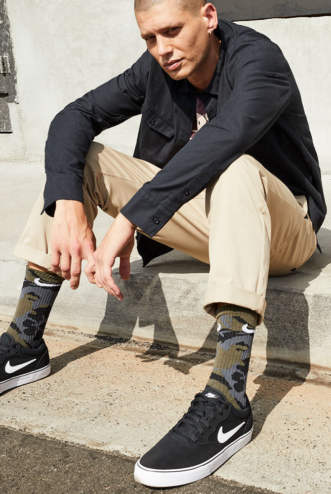 Nike SB Chron 2 Skate Shoes - Black/White-Black