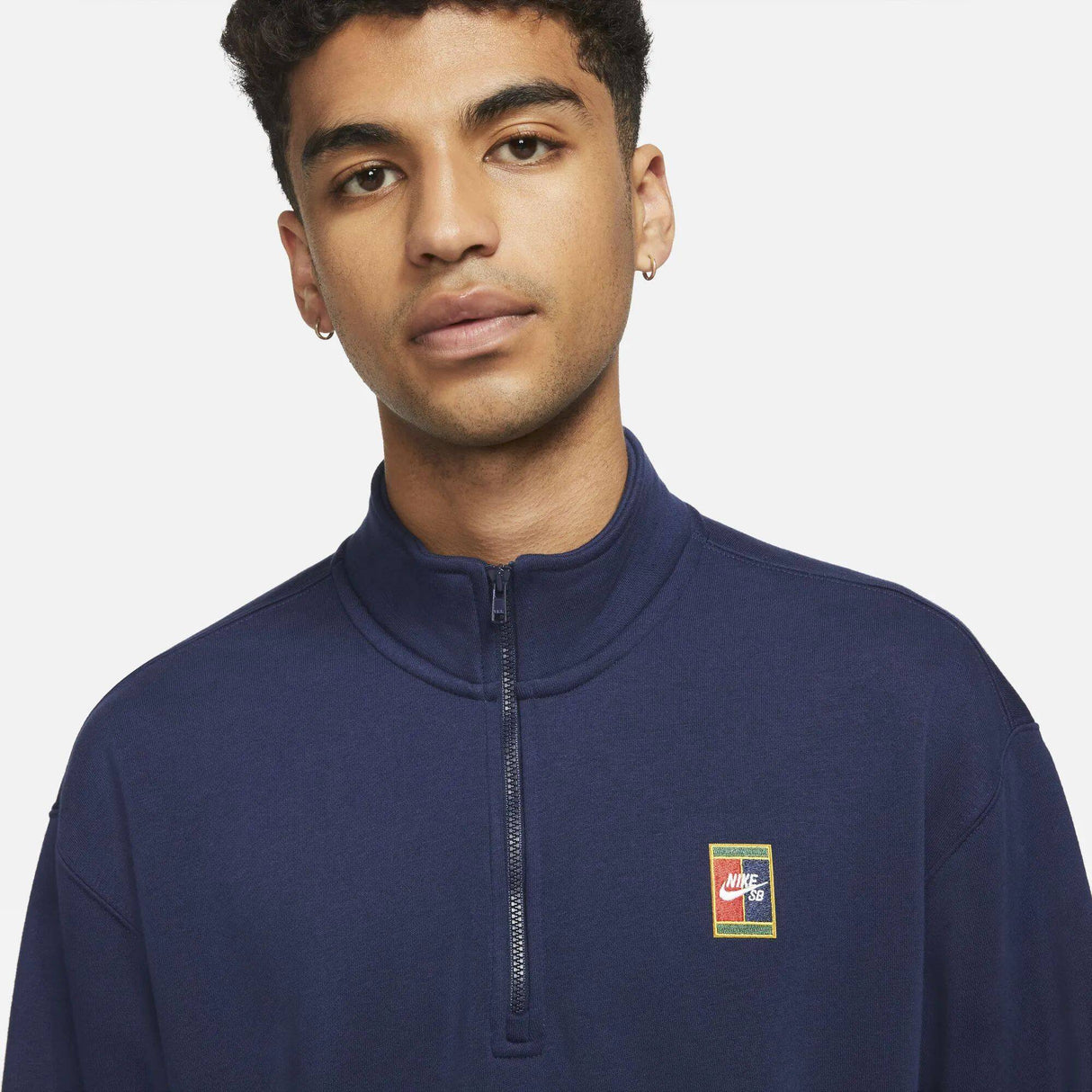 Nike SB GFX Graphic 1/2 Zip Up - Midnight Navy/Midnight Navy