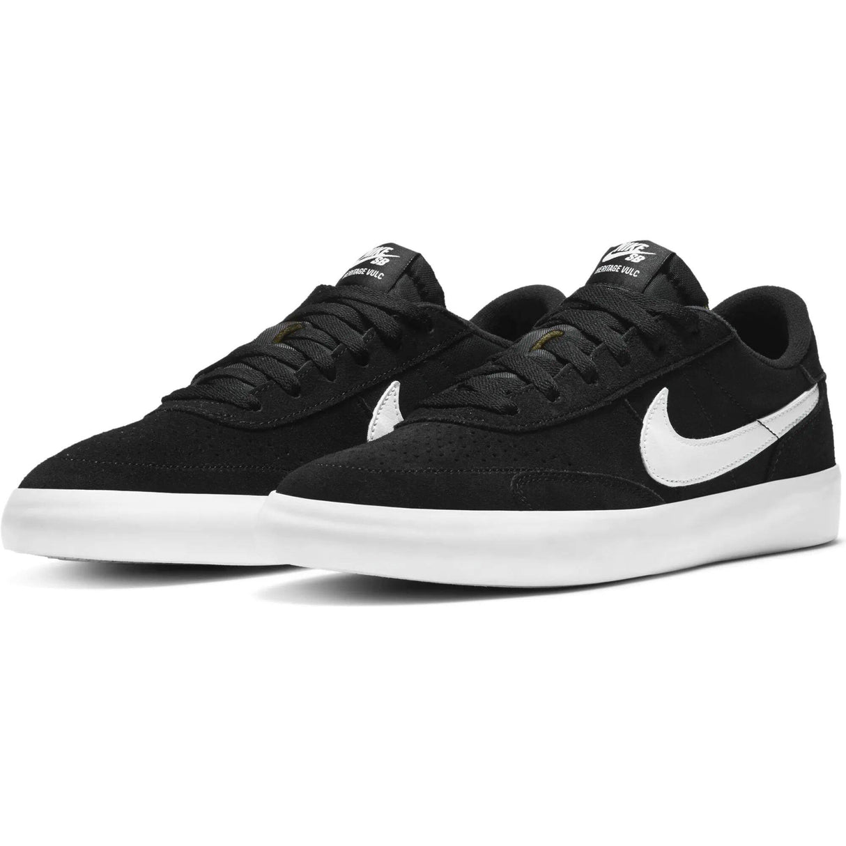 Nike SB Heritage Vulc Skate Shoes - Black/White-Black-White