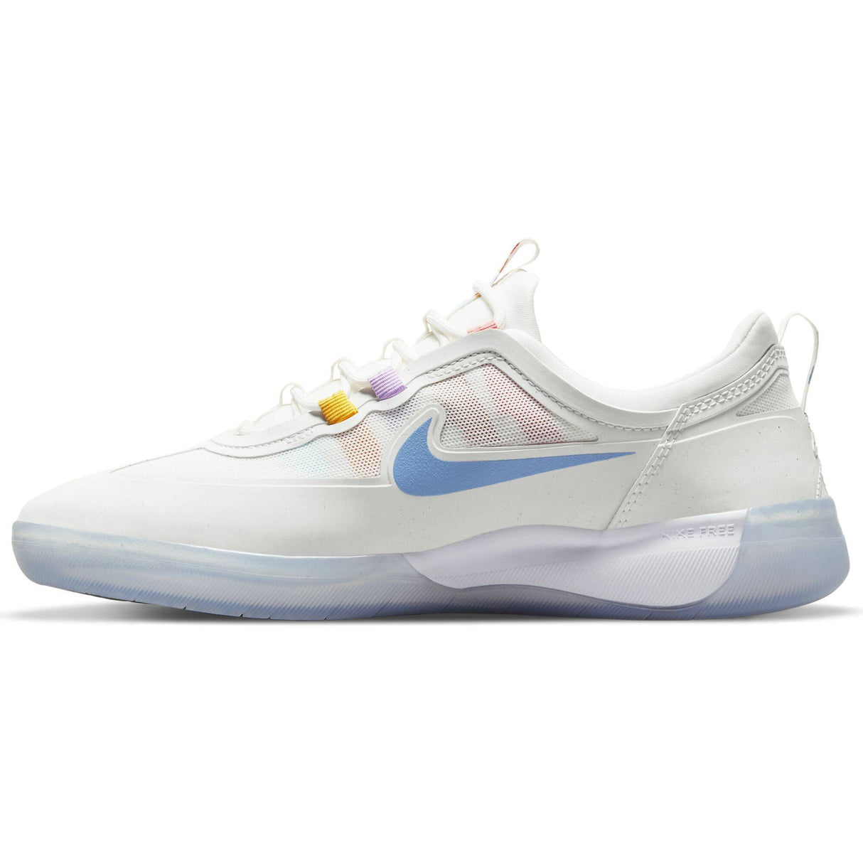 Nike SB Nyjah Free 2 Skate Shoes - Summit White/Coast-Pink Salt-Lilac