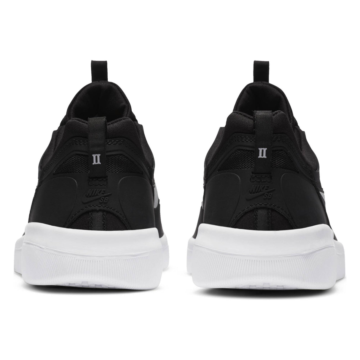 Nike SB Nyjah Free 2 Skate Shoes - Black/White-Black-Black